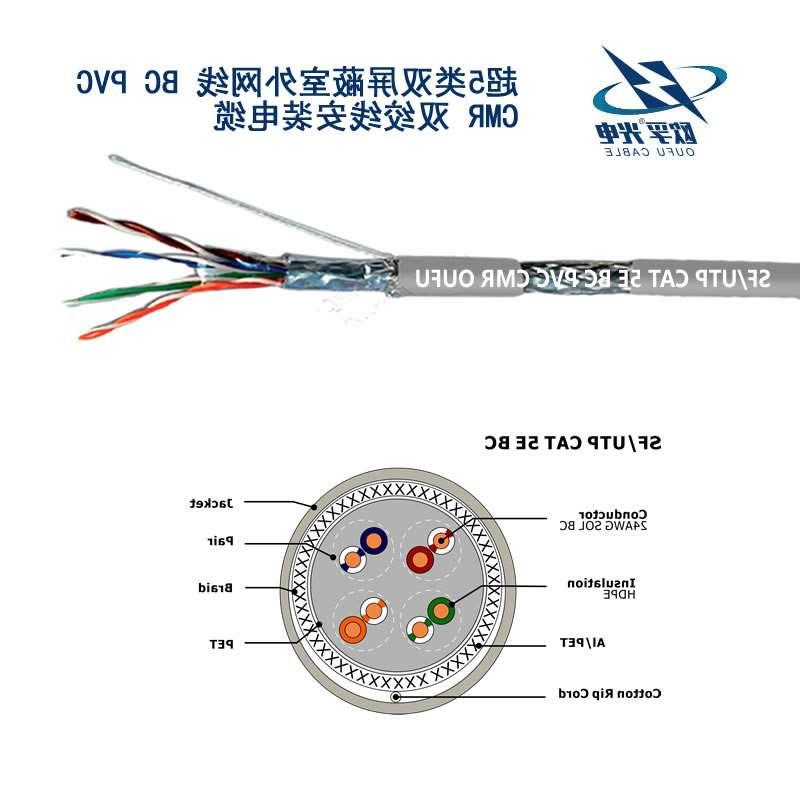 林芝地区SF / UTP CAT 5E BC PVC CMR双绞线安装电缆